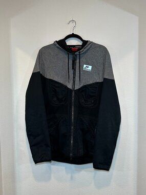 Nike International Men's Black Windrunner Tech Wear Zip-Up Jacket Size Small